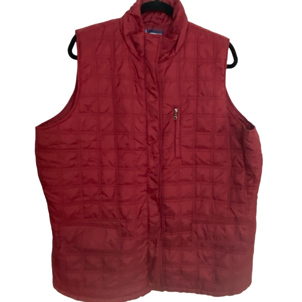 Penningtons Red Lightweight Quilted Zip Up Casual Outdoor Camping Vest. Sz-1X